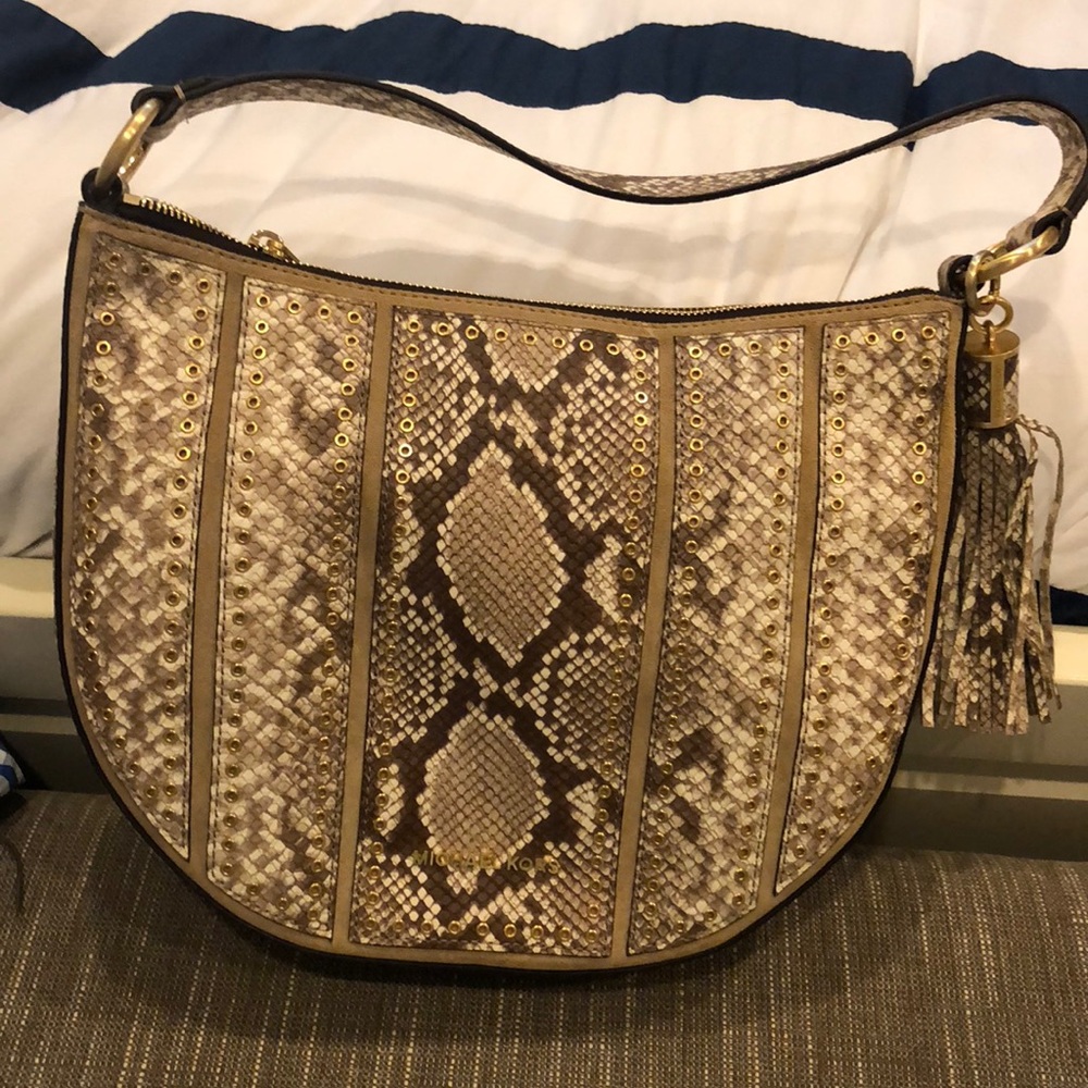 Michael Kors snakeskin handbag